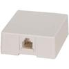 ACCL RJ12 Modular Single Port Surface Mount Jack White, 4 Pack view 1