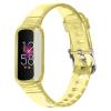 Fit for Fitbit Luxe/Luxe SE Bands with Protective Bumper Case Cover for Women Men, Clear Silicone Replacement Watch Band Wristbands Bracelet Straps for Fitbit Luxe Special Edition (Yellow) view 1