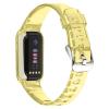 Fit for Fitbit Luxe/Luxe SE Bands with Protective Bumper Case Cover for Women Men, Clear Silicone Replacement Watch Band Wristbands Bracelet Straps for Fitbit Luxe Special Edition (Yellow) view 2
