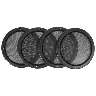 ACROPIX 6.5 Inch Universal Speaker Grills Cover Mesh Guard Protective Case Black - Pack of 4