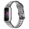 Fit for Fitbit Luxe/Luxe SE Bands with Protective Bumper Case Cover for Women Men, Clear Silicone Replacement Watch Band Wristbands Bracelet Straps for Fitbit Luxe Special Edition (Black) view 1