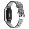 Fit for Fitbit Luxe/Luxe SE Bands with Protective Bumper Case Cover for Women Men, Clear Silicone Replacement Watch Band Wristbands Bracelet Straps for Fitbit Luxe Special Edition (Black) view 2