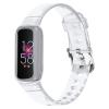 Fit for Fitbit Luxe/Luxe SE Bands with Protective Bumper Case Cover for Women Men, Clear Silicone Replacement Watch Band Wristbands Bracelet Straps for Fitbit Luxe Special Edition (White) view 1