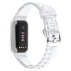 Fit for Fitbit Luxe/Luxe SE Bands with Protective Bumper Case Cover for Women Men, Clear Silicone Replacement Watch Band Wristbands Bracelet Straps for Fitbit Luxe Special Edition (White) view 2