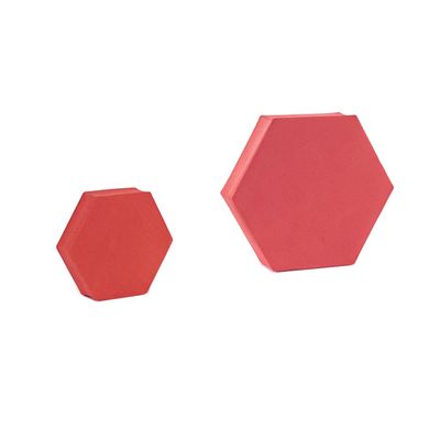 Gisela Red Foam Set for Product Display, Accessories, Jewellery, Cosmetics, Model, Perfumein and Trinkets on Photography Props,Perfect to Making Your Product over (Hexagonal Prism 2Pcs)