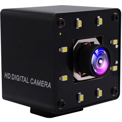 ALPCAM USB Camera 4K Autofocus Webcam High Resolution UHD 2160P Camera with 8pcs White LEDs,100No Distortion Lens Webcamera with IMX415 Sensor,30fps Plug and Play Web Cam for Video Conference