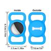2Pcs Dog Collar Pet Loop Holder Silicone Protective Case for Compatible with Apple Airtag GPS Tracking Finder view 2