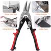MH GLOBAL 3 Pc Set 10 Inch Aviation Tin Snips Set Straight Left and Right Drop Forged Carbon Steel view 4