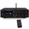 Pyle PFA600BU Compact Bluetooth USB AUX FM Radio Public Address Amplifier Receiver System Combo Bundle with 2X 4 30 Watts Max Power 3-Way in Door/Out Door Black Box Speakers, 16 Gauge Speaker Wire view 2