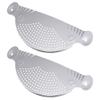 2pcs Stainless Steel Pan Strainer Easy Draining Kitchen Tool for Pasta Rice and Vegetables and Odor-resistant Sieve for Everyday Use view 1