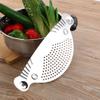 2pcs Stainless Steel Pan Strainer Easy Draining Kitchen Tool for Pasta Rice and Vegetables and Odor-resistant Sieve for Everyday Use view 4