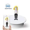KUYUEOR Professional 360 Degree Rotating Turntable for Product Photography,220lb Capacity,16.5in Diameter,Speed(30s Per Circle) for Live Video Show-White 42cm view 3