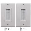 2 Pack Single Brush Wall Plate, Cable Pass-through Insert for Single Gang Cable Access Strap, Wires, Wall Socket of HDTV, HDMI, Home Theater System view 1