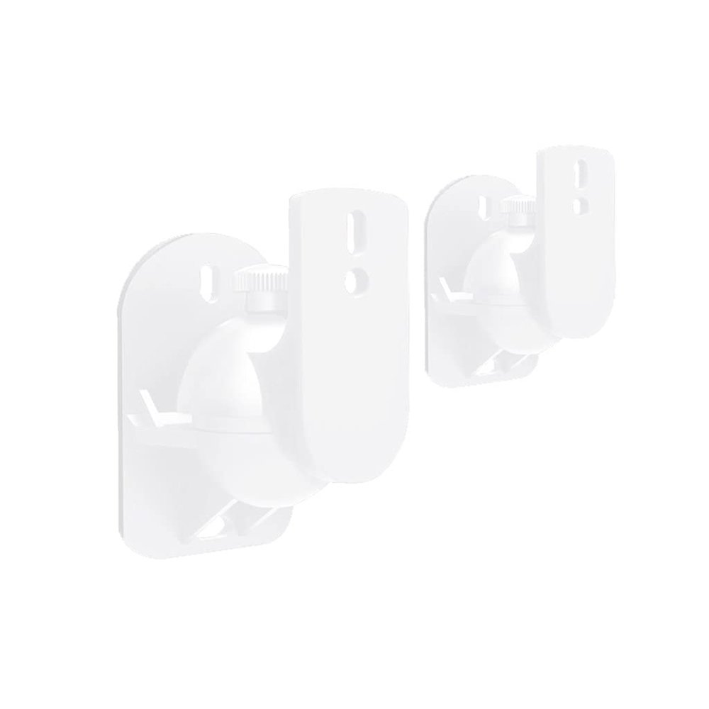 JKXWX Speaker Bracket Speaker Wall Bracket 180Rotating Speaker Mounting Frame Large Surround Speaker Frame Bearing 30kg (Pair) Universal Shelf Speaker Wall Bracket (Color : White)