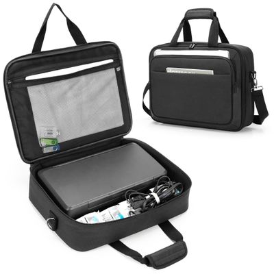 samdew Mobile Printer Storage Bag, with Laptop Layer up to 14", Bag Only
