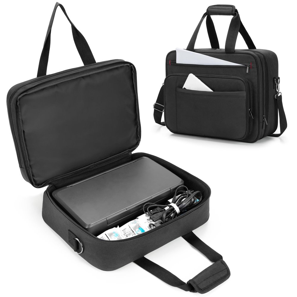 samdew Mobile Printer Storage Bag, with up to 15.6" Laptop Layer, Bag Only