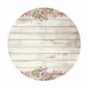 DASHAN 2.3x2.3m Round Backdrop Polyester Rustic Wood Backdrop Pink Flower Wedding Party Photography Background for Newborn Baby Children Kids Birthday Party YouTube Photo Props view 1