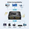 HDMI Switch Splitter 4K@60hz, Aluminum HDMI 2.0 Switcher 2 in 1 Out, HDMI Splitter 1 in 2 Out, Bi-Directional Switch Support 4K 3D HDR for Xbox PS5/4/3 Blu-Ray Player Fire Stick Roku HDTV view 4