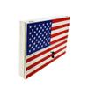 FixtureDisplays American Flag Gun Cabinet Safe with Lock 2 Keys Wall Mount Art Decor Concealed Metal Wood Storage Shelf 22x15x3" Men Husband Father Birthday Gift 10099-2D view 4