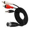 Seadream 6Feet Din 5 Pin to Dual RCA Cable; 5 Pin Din Plug to 2 RCA and 3 Port 3.5mm Audio Adapter Cable view 2