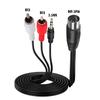 Seadream 6Feet Din 5 Pin to Dual RCA Cable; 5 Pin Din Plug to 2 RCA and 3 Port 3.5mm Audio Adapter Cable view 3