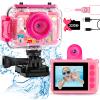 GKTZ Kids Camera - Waterproof Underwater Camera for Kids, Christmas Birthday Gifts for Girls Age 3-12, 1080P HD Children Digital Action Camera, Pool Toys for Kids Age 4-12 view 1