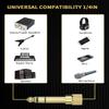 bestune 6.35mm (1/4 Inch) Male to 3.5mm (1/8 Inch) Female Audio Adapter Gold Plated Stereo Phone Screw-On Adapter for Guitar Headphones Amp, 4Pcs view 2
