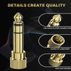 bestune 6.35mm (1/4 Inch) Male to 3.5mm (1/8 Inch) Female Audio Adapter Gold Plated Stereo Phone Screw-On Adapter for Guitar Headphones Amp, 4Pcs view 4