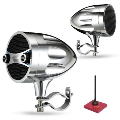 Bluetooth Motorcycle Speakers - Waterproof, 200W RZR Speakers for ATV/UTV, Golf Cart & Jet Ski Sound Bar