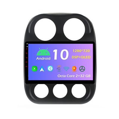 10.1'' Android 10.0 Car Radio Stereo Fit for JEEP Compass 2010~2016 Head Unit GPS Navigation Carplay 4G WIFI Bluetooth