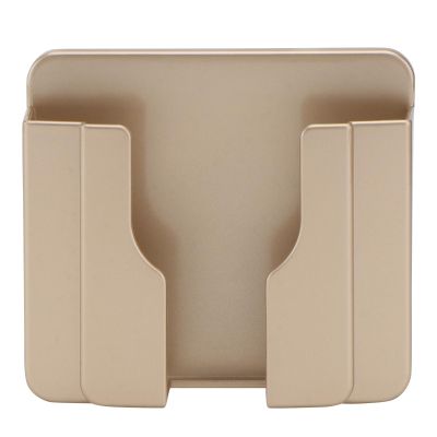 Hemobllo Frosted Wall Mounted Phone Holder Golden Adhesive Charging Rack for Bedside Kitchen Office Mobile Stand Space-Saving Design