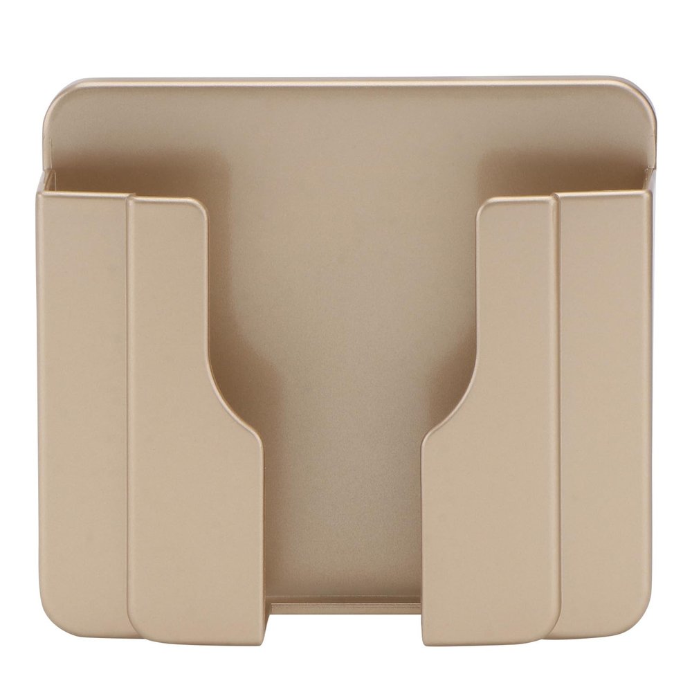 Hemobllo Frosted Wall Mounted Phone Holder Golden Adhesive Charging Rack for Bedside Kitchen Office Mobile Stand Space-Saving Design