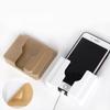 Hemobllo Frosted Wall Mounted Phone Holder Bedside Charging Rack for Bedroom Living Room Office and Kitchen White view 2