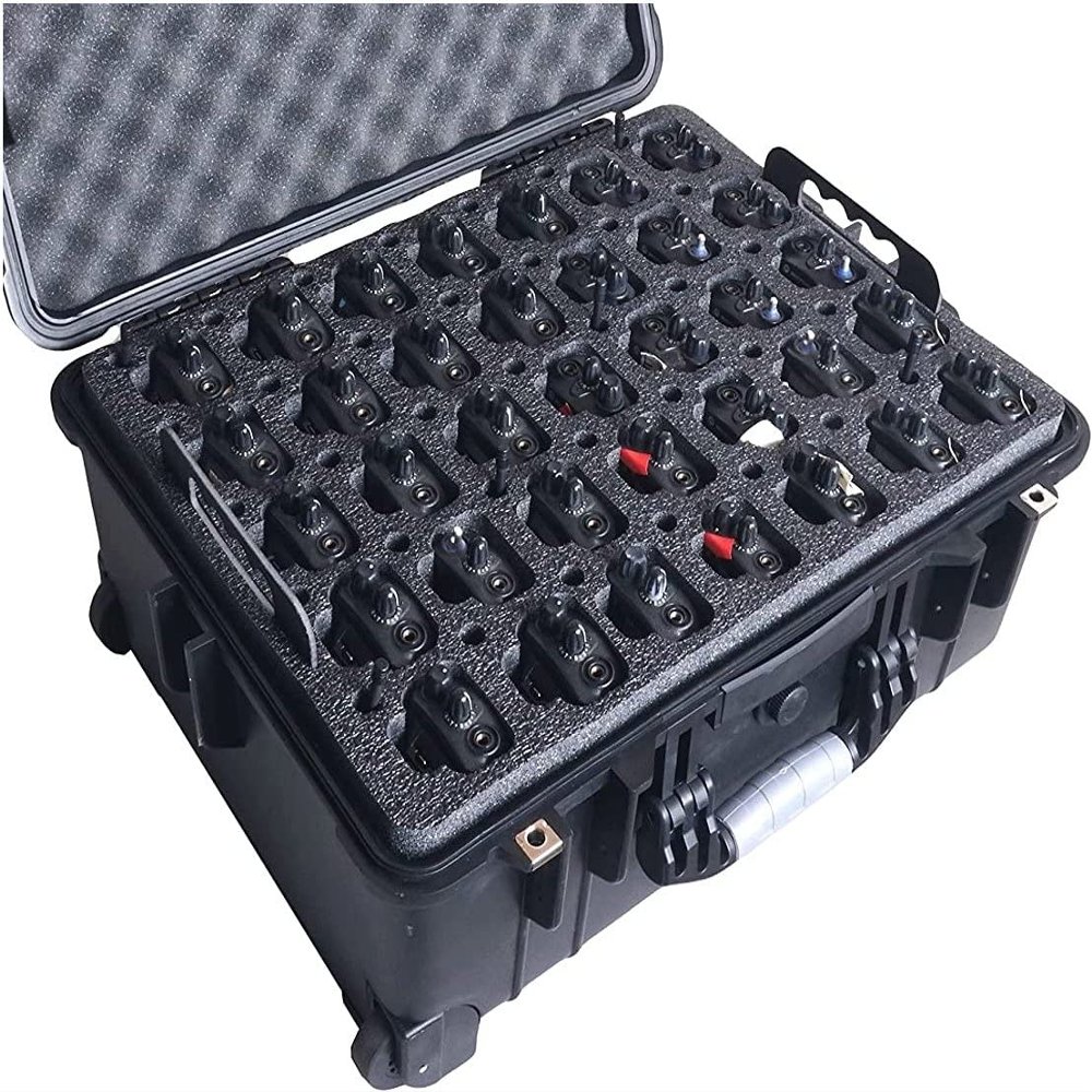 Case Club Case fits 35 Motorola R2 / CP200 / XPR 3500e Two-Way Radios in Pre-Cut Heavy Duty Wheeled Waterproof Case