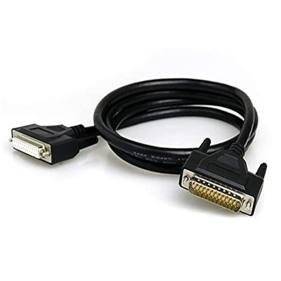 Davitu Wires & Cables - DB25 25-pin Extension Cable, Male Female, Length Customizable, Plastic or Metal Case, 24/26/28AWG - (Color: Shield Plastic Case, Length: 150cm, Specification: 30 AWG)