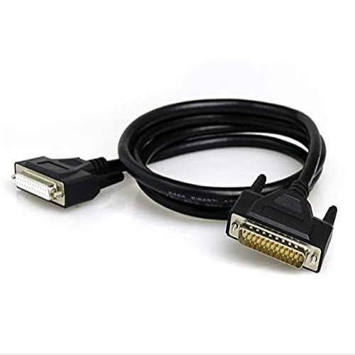 Davitu Wires & Cables - DB25 25-pin Extension Cable, Male Female, Length Customizable, Plastic or Metal Case, 24/26/28AWG - (Color: Shield Plastic Case, Length: 150cm, Specification: 30 AWG)
