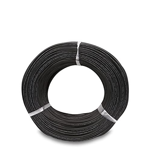 Davitu Wires & Cables - soft Silicone cable 5 meters extra soft high temperature silicone wire 8 10 12 14 16 18 20 22 24 26 AWG - (Color: Black 5M, Specification: 8 AWG)