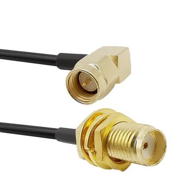 Davitu Power Cables - 1-20M SMA Male Right Angle to SMA Female Antenna Cable LMR 200 RF Cable Low Loss SMA Plug to SMA Jack Antenna LMR 200 Cable - (Color: 15M)