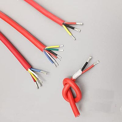 Davitu Wires & Cables - 10M flexible silicone Shielded Cable 4 Core silicone wire high temperature Multimeter lead wire cable - (Color: Red, Length: 4X0.3Square)