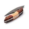 Bushcraft Custom Handmade Damascus Steel Ulu Knife - Alaskan Ulu Knife With Sheath - Multi-Purpose Alloy Steel Knife For Skinning, Hunting, Chopping, (Rose Wood & Olive) view 4