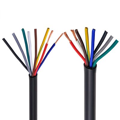 Davitu Wires & Cables - RVV Black Cable 15AWG 1.5MM 2 core 3 core 4 core 5 core 6 core 7 core 8 core 10 core 12 core 16 core 20 Control Signal Wire - (Length: 1.5mm 15AWG, 8 cores 3 Meters)