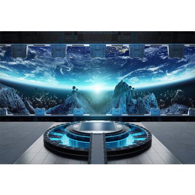 Leyiyi 12x8ft Spaceship Interior Backdrop Porthole White Blue Landscape Futuristic Photography Backdrops Spacecraft Cabin Astronomy Universe Galaxy Outer Space Station Photo Studio Props