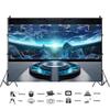 Leyiyi 12x8ft Spaceship Interior Backdrop Porthole White Blue Landscape Futuristic Photography Backdrops Spacecraft Cabin Astronomy Universe Galaxy Outer Space Station Photo Studio Props view 2