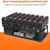 6-8 GPU Open Air Mining Rig Rack Frame Case Ethereum Bitcoin Doge ETH BTC USA view 2