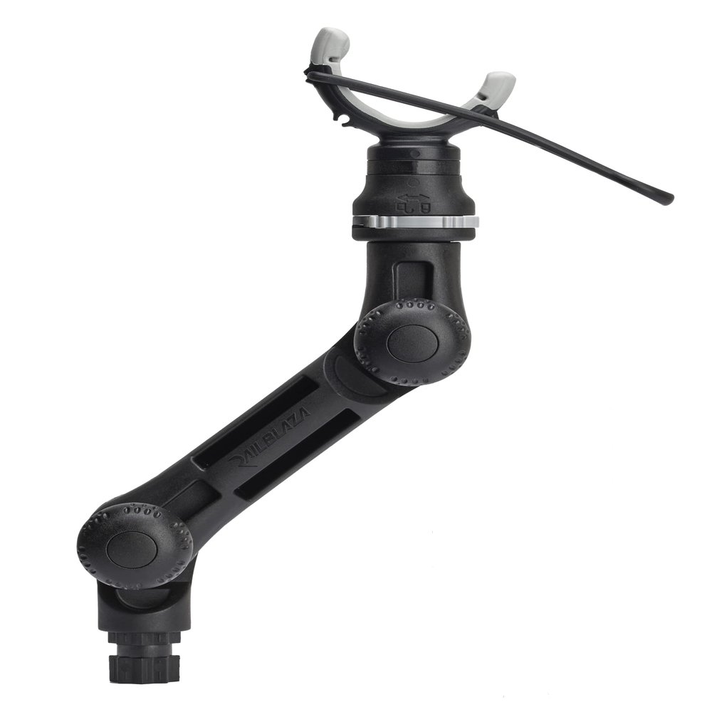 RAILBLAZA Trolling Motor Support XL  Adjustable Kayak & Boat Motor Support Mount with Tool-Free Locking Strap, Reinforced Design for Large Motors & Marine Use