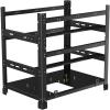 12GPU Stackable Mining Rig Frame, Steel Open Air Mining Rig Case, Solid Miner Frame for Crypto Ethereum ETH RVN Ergo Miner Mining Case Rack Fits Dual Power ATX Motherboard (12 GPU Mining Frame) view 1