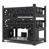 12GPU Stackable Mining Rig Frame, Steel Open Air Mining Rig Case, Solid Miner Frame for Crypto Ethereum ETH RVN Ergo Miner Mining Case Rack Fits Dual Power ATX Motherboard (12 GPU Mining Frame) view 3
