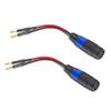 WJSTN Banana Plugs to speakon Speaker Adapter Cablespeakon to Banana Plug Cable 12awg 6in/2 Pack view 1