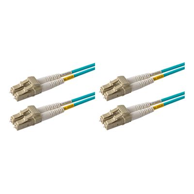 SpeedyFiberTX - 2-Pack 85 Meter Multimode 10G OM3 50/125 Fiber Patch Cable, Duplex LC to LC, Slim Zipcord Fire Retardant Plenum OFNP Cable Jacket