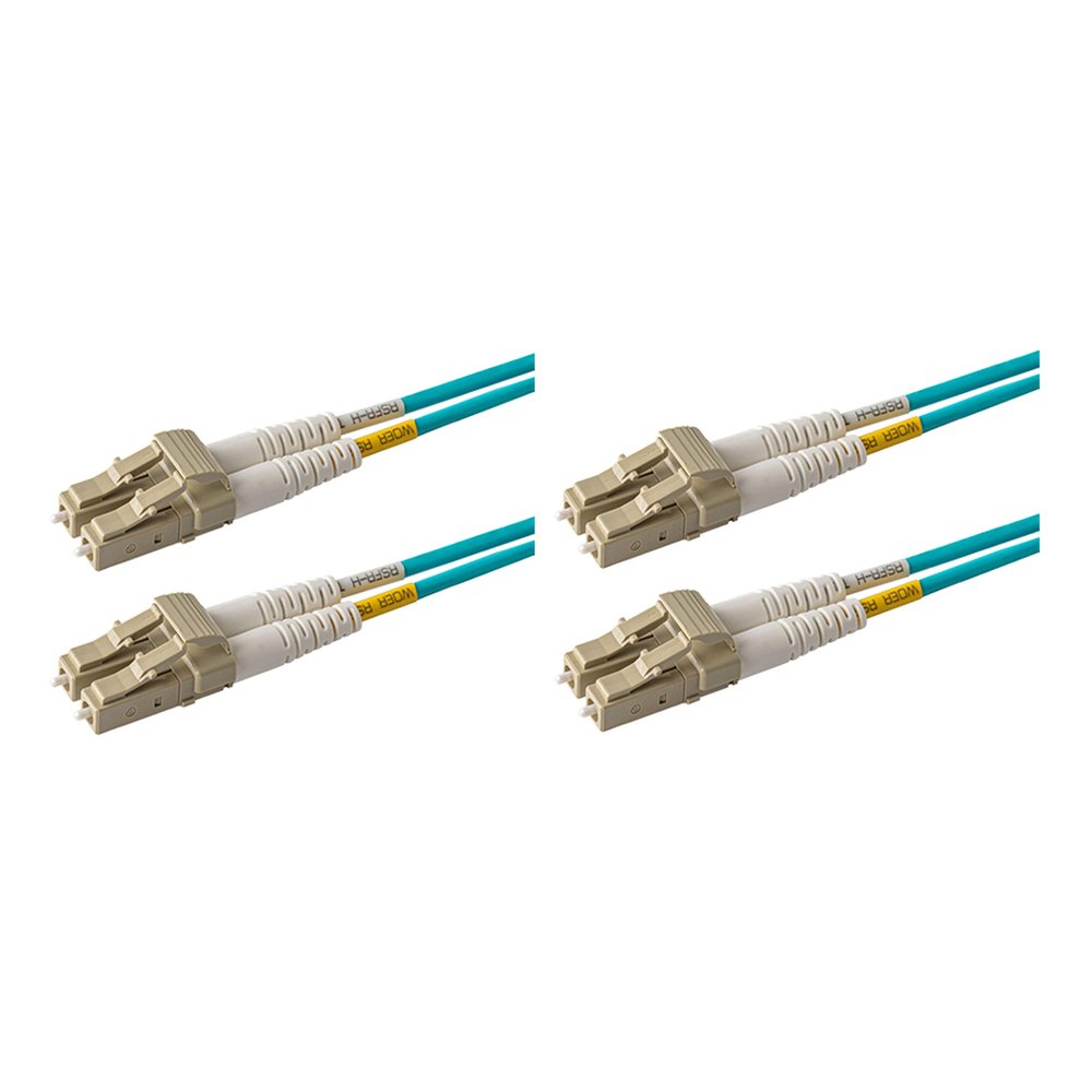 SpeedyFiberTX - 2-Pack 85 Meter Multimode 10G OM3 50/125 Fiber Patch Cable, Duplex LC to LC, Slim Zipcord Fire Retardant Plenum OFNP Cable Jacket